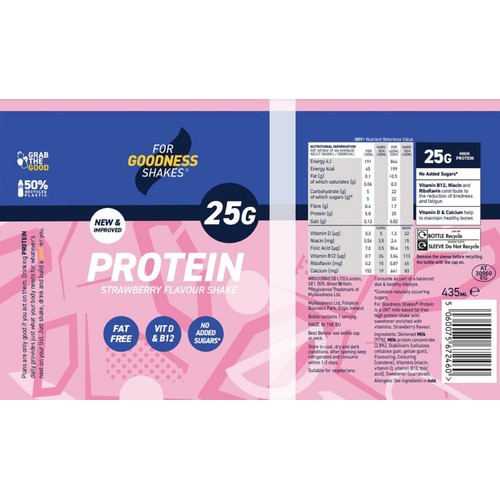 For Goodness Shakes Strawberry Protein Shake