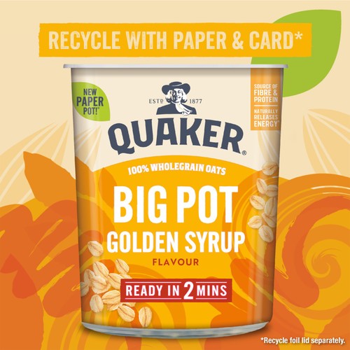 Quaker Oat So Simple Golden Syrup Porridge Cereal Big Pot