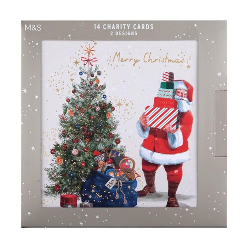 M&S Traditional Santa Duo Cards 