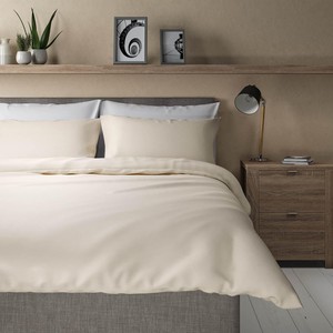 M&S Comfortably Cool Tencel Rich Duvet Cover, Double, White