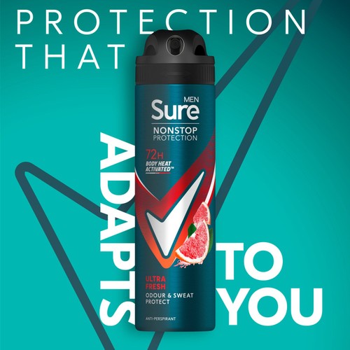 Sure Men 72hr Nonstop Protection Ultra Fresh Antiperspirant Deodorant