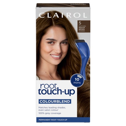 Clairol Root Touch-Up Permanent Hair Dye 5 Medium Brown, Full Coverage