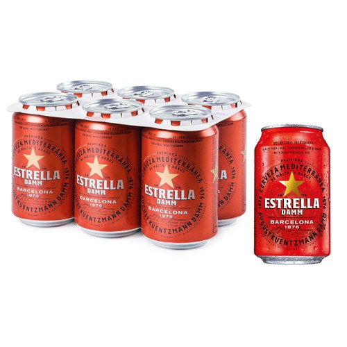 Estrella Damm Premium Lager Beer Cans