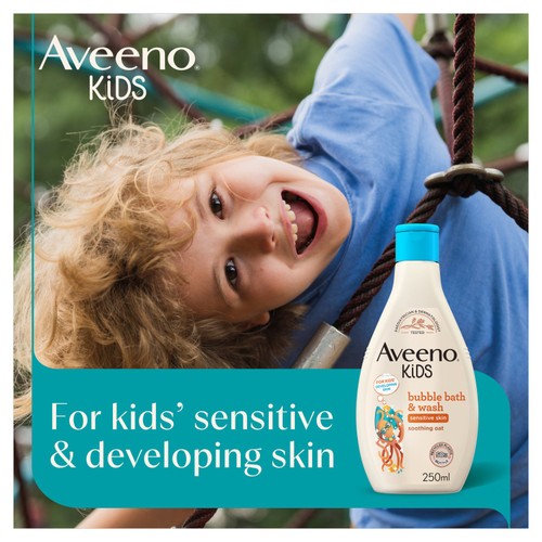 Aveeno Kids Bubble Bath and Wash with Soothing Oat for Sensitive Skin