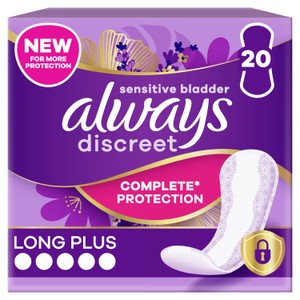 Always Discreet Incontinence Liners For Sensitive Bladder - Long Plus20s