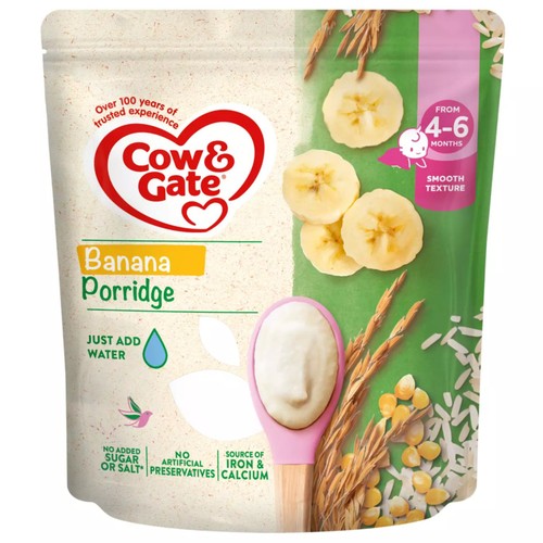 Cow & Gate Banana Porridge Baby Cereal 4+ Months