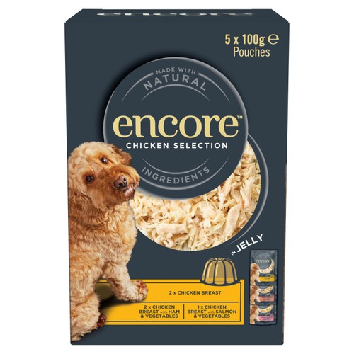 Encore Natural Wet Dog Food Multipack Chicken Selection Pouches in Jelly
