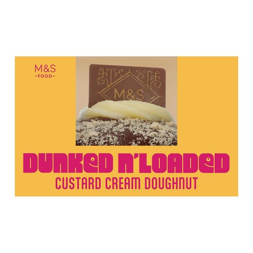 M&S Dunked & Loaded Custard Cream Doughnut