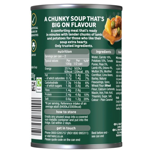 Heinz Lamb & Vegetable Chunky Big Soup 