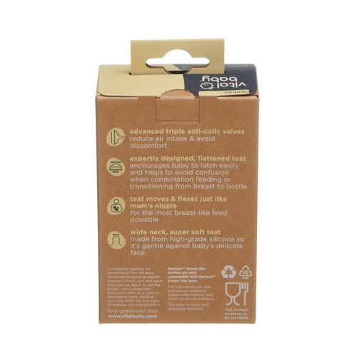 Vital Baby Nurture Breast Like Teats Medium Flow