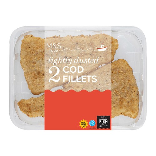 M&S 2 Lightly Dusted Cod Fillets