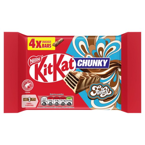 Kit Kat Chunky Funky Chocolate Bar 4 Pack Multipack