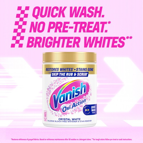 Vanish Oxi Action Fabric Stain Remover Powder Whites