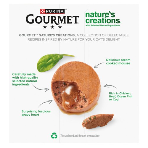 Gourmet Nature's Creations Gravy Heart Chicken Ocean Fish Wet Cat Food