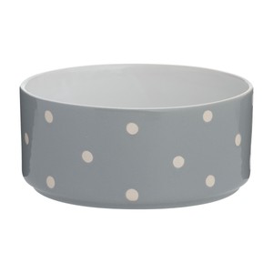 Mason Cash Polka Dot Pet Bowl Grey 13cm