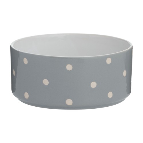 Mason Cash Polka Dot Grey 18cm Pet Bowl