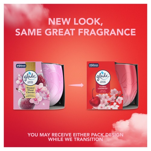 Glade Scented Candle Sleeved Floral Cherries 108g