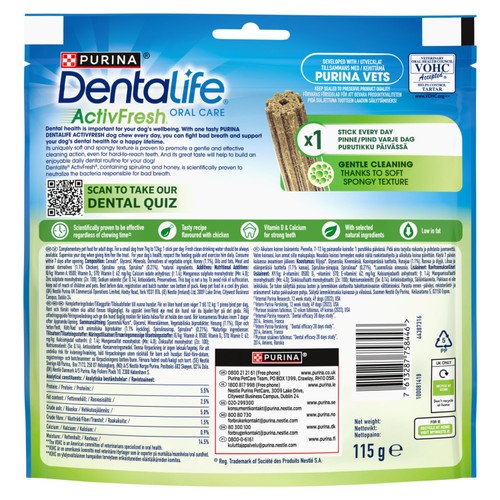 Dentalife ActivFresh Small Dental Chicken Dog Chews 