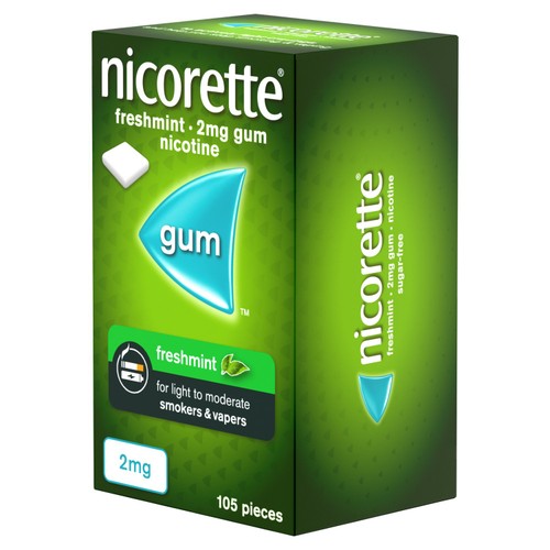 Nicorette Freshmint Gum 2mg Per Gum, 105 Pieces (Stop Smoking Aid)