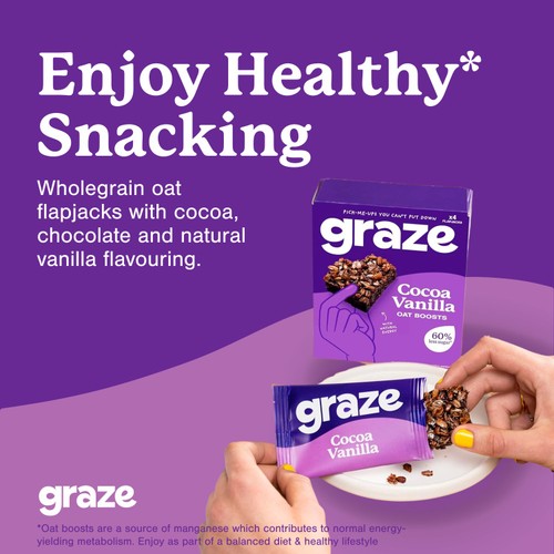 Graze Cocoa Vanilla Oat Boosts Flapjack Snack