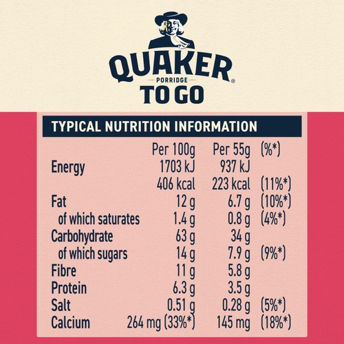Quaker Porridge to Go Mixed Berries