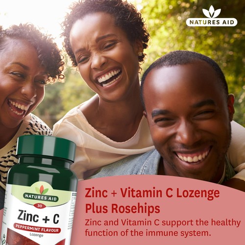 Natures Aid Zinc + C Supplement Lozenges 