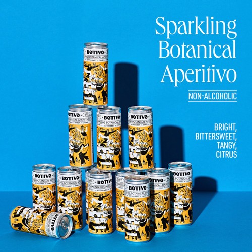 Botivo Alcohol Free Sparkling Botanical Aperitivo Can