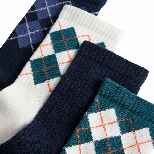 M&S Baby Argyle Socks, 12-3 Months, Multi