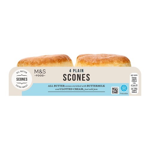 M&S 4 plain scones