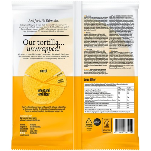 No Fairytales Carrot Tortilla Wraps
