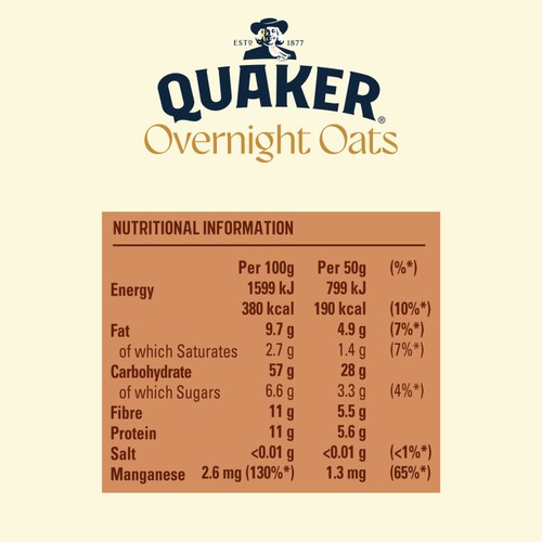 Quaker Mocha Overnight Oats