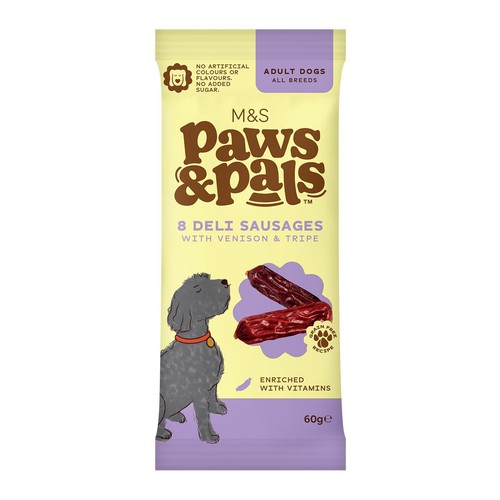 M&S Paws & Pals Deli Sausage with Venison & Tripe Dog Treats