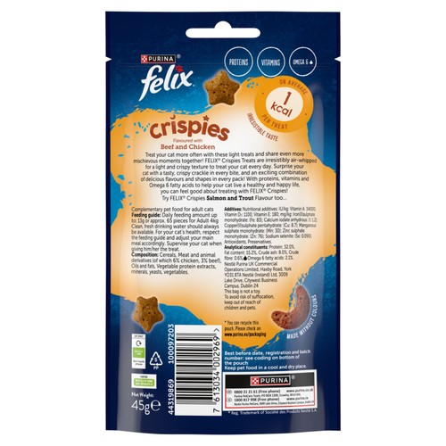 Felix Crispies Chicken & Beef Cat Treats