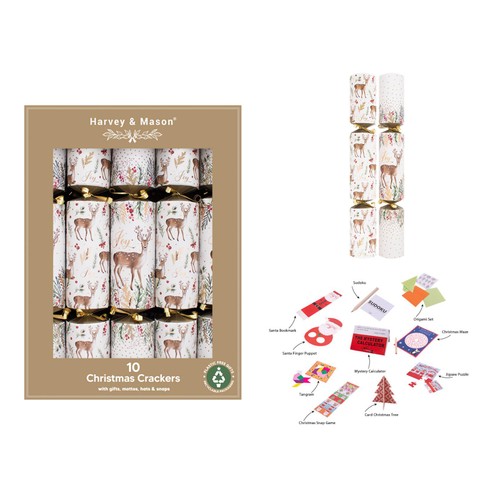 Gold Deer Christmas Crackers 