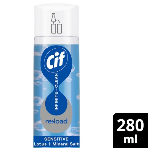 Cif Infinite Clean Sensitive Lotus & Mineral Salt All In One Reload Refill