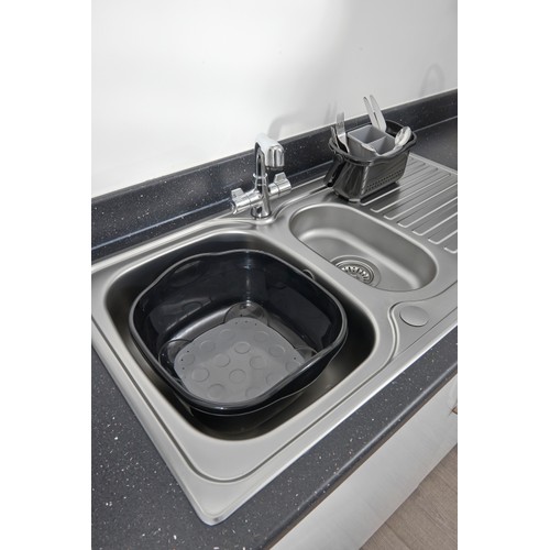 Addis Premium Soft Touch Washing Up Bowl, Black / Grey