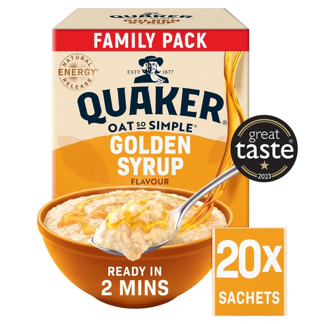 Quaker Oat So Simple Golden Syrup Porridge Sachets Family Pack 20 per pack