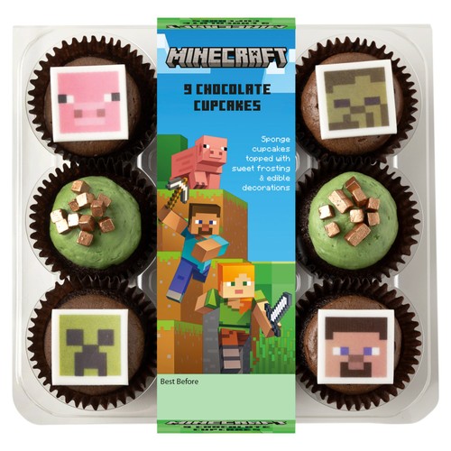 Minecraft 9PK Cupcakes