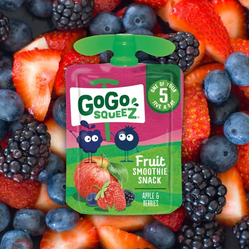GoGo squeeZ Fruit Smoothie Snack Apple Berries