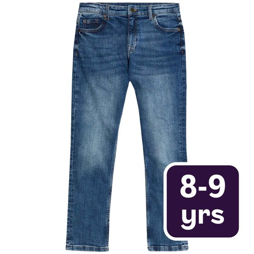 M&S Boys Slim Jeans, 8-9 Years, Blue