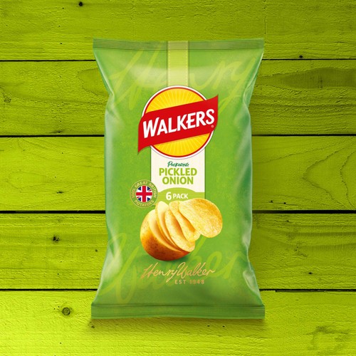 Walkers Pickled Onion Multipack Crisps 6x25g