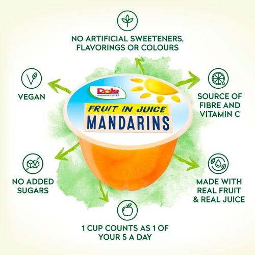 Dole Mandarins In Juice Fruit Pots Multipack