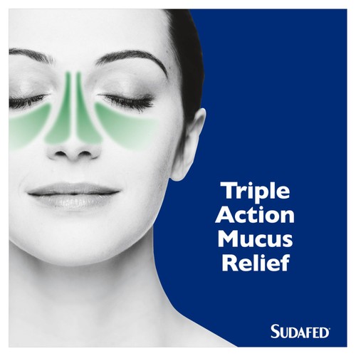 Sudafed Mucus Relief Triple Action Cold & Flu Tablets