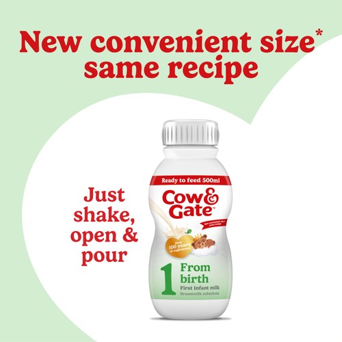 Cow & Gate 1 First Infant Baby Milk Formula Liquid Ready to Feed from Birth