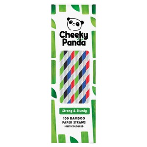 Cheeky Panda Striped Bamboo Paper Straws