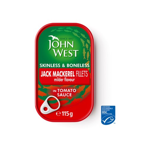 John West Skinless & Boneless Jack Mackerel in Tomato Sauce 115g