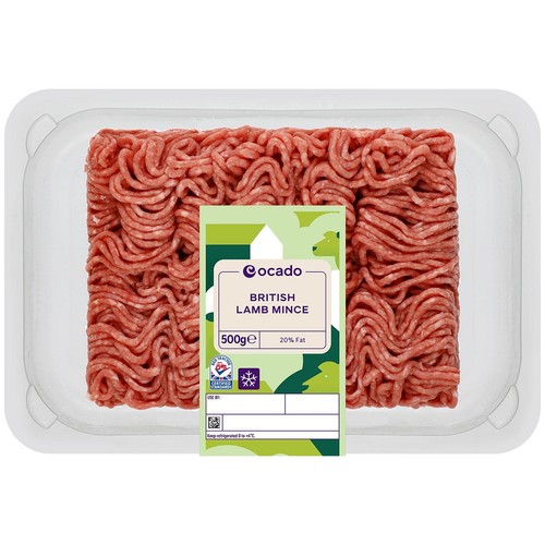 Ocado British Lamb Mince 20% Fat