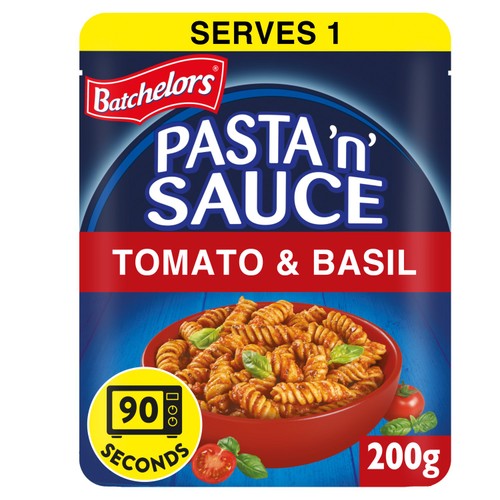 Batchelors Pasta N Sauce Microwave Ready Meal Tomato and Basil Pasta