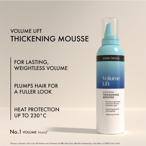 John Frieda Volume Lift Kickstarter Thickening Mousse
