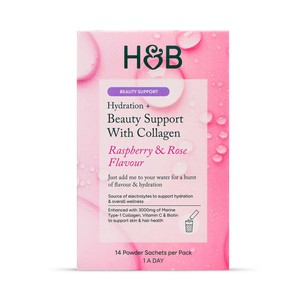 Holland & Barrett Hydration + Beauty Collagen, Raspberry Rose Flavour